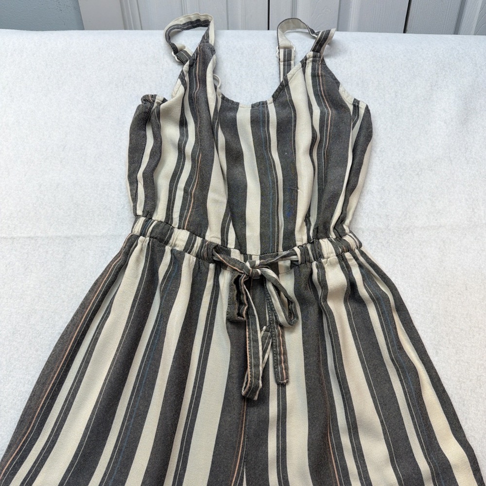 J Glee Wide Leg Gray And White Full Length Romper Boho Hippie Y2K Size Petite L